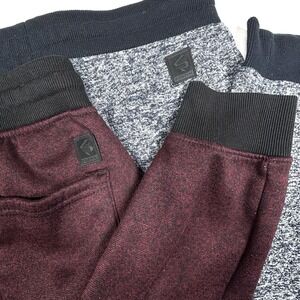 2 Southpole Sweatpants Youth Large 14/16 Fleece Joggers Red Black Marled LOT EUC